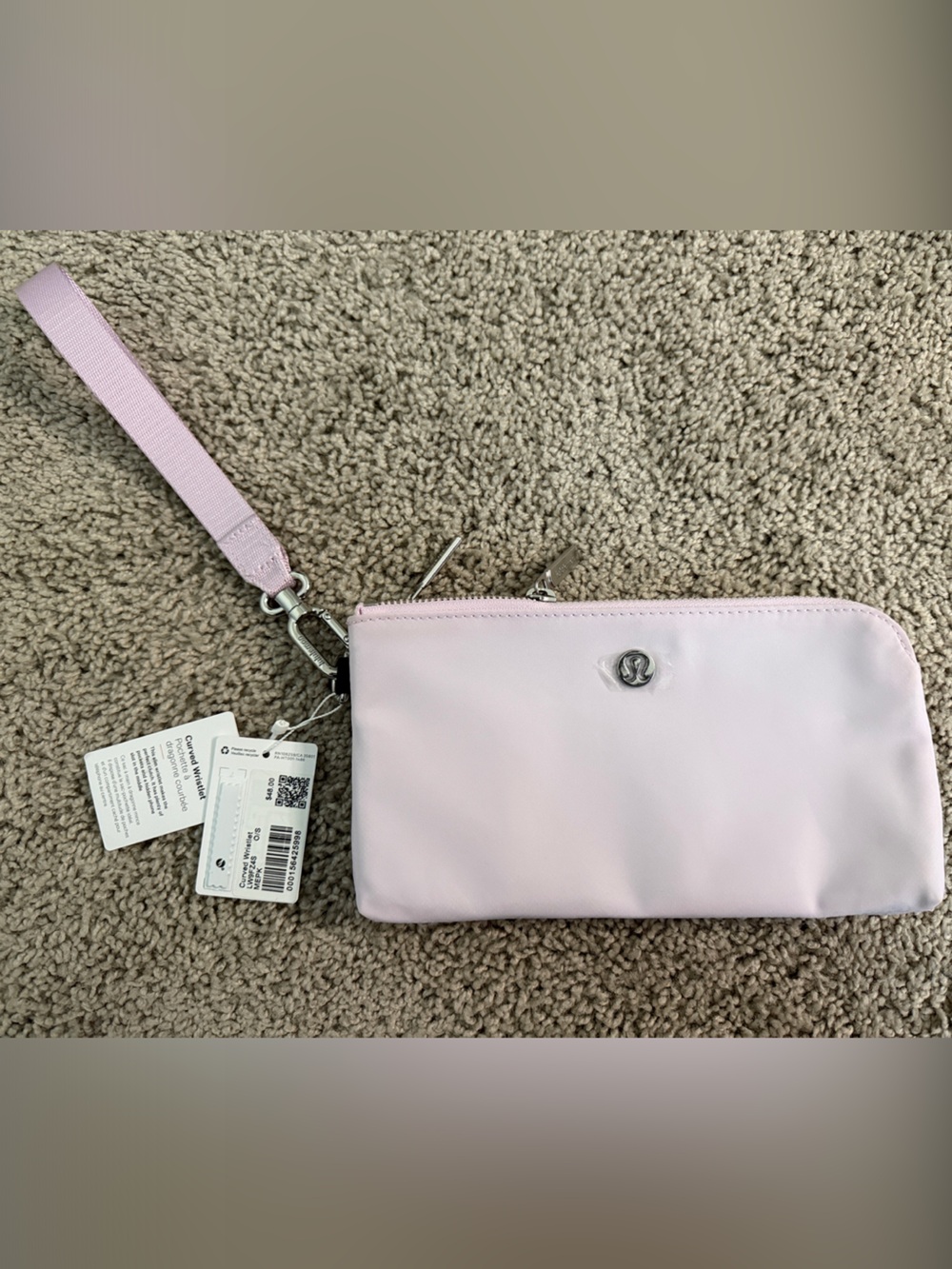 Lululemon Meadow Pink Curved Wristlet